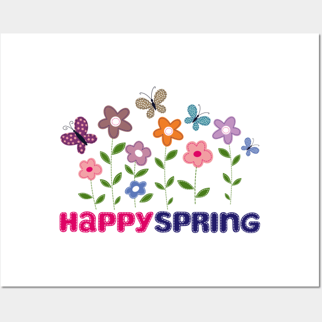 Happy Spring Wall Art by Senthilkumar Velusamy